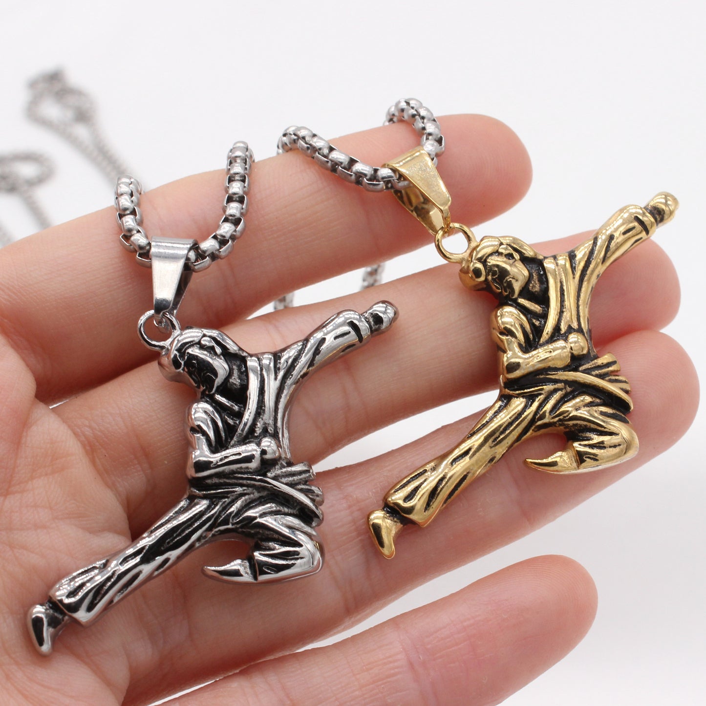 Bruce Lee Kung Fu Pendant Titanium Steel For Men Unisex Durable Protection Statement Planderful