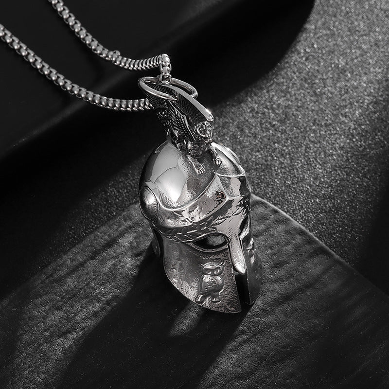 Roman Warrior Stainless Steel Pendant Necklace