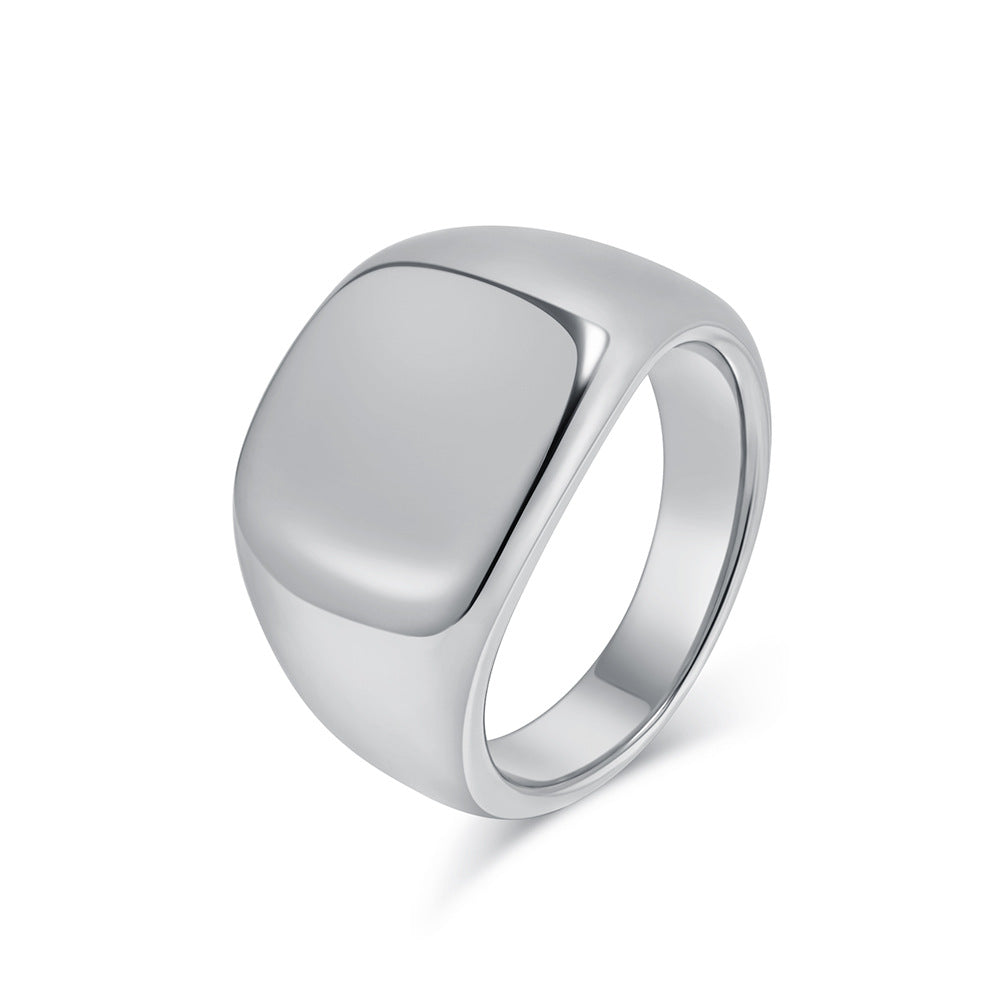 Planderful Stainless Steel Ring For Men With Mirror Finish And Smooth Neutral European American Style Sizes 7 To 13
