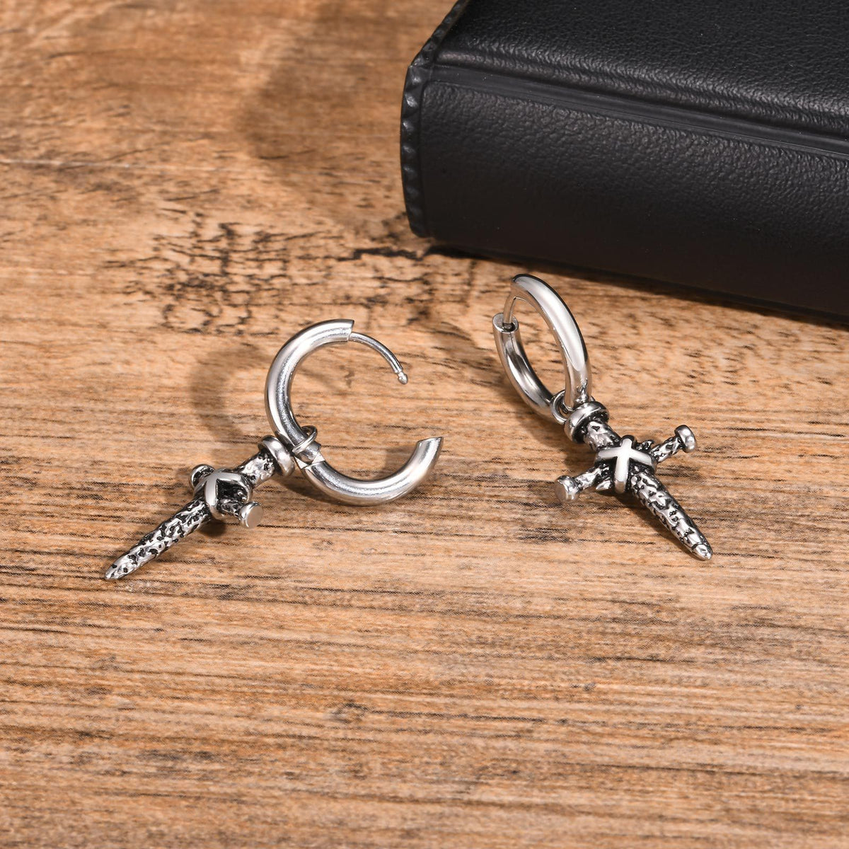 Vintage Cross Single Earrings — Two Designs