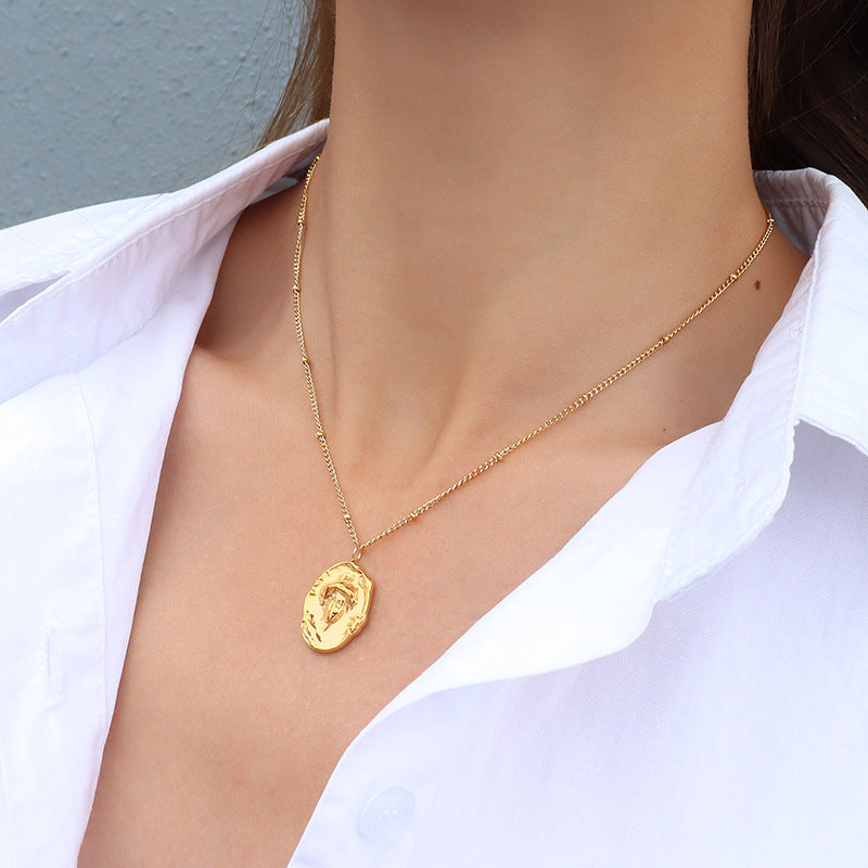 Chic Titanium Steel Necklace with Cold Wind Design