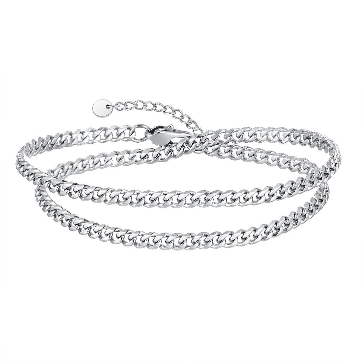 Simple Six-Sided Grinding Chain Stainless Steel Bracelet for Men