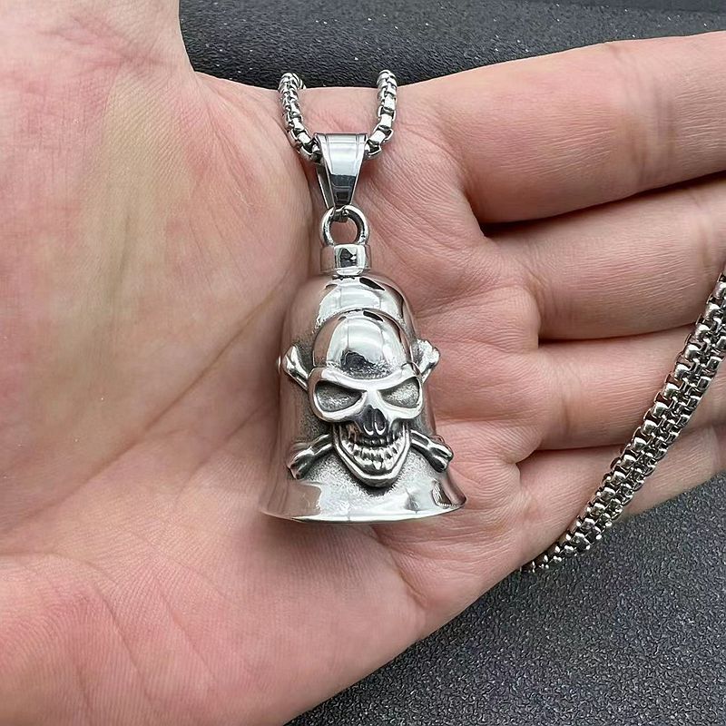 Punk Skull Stainless Steel Men's Pendant Necklace