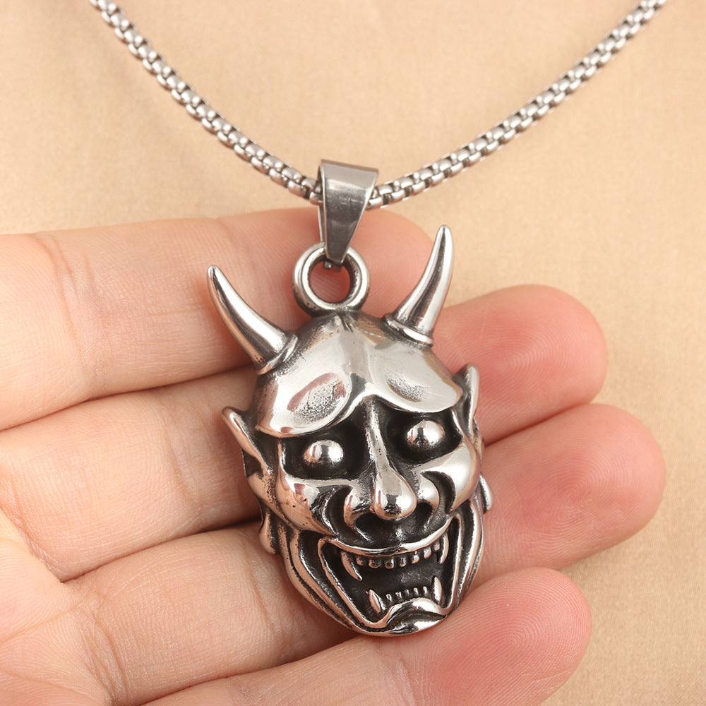 European And American Stainless Steel Horn Monster Pendant
