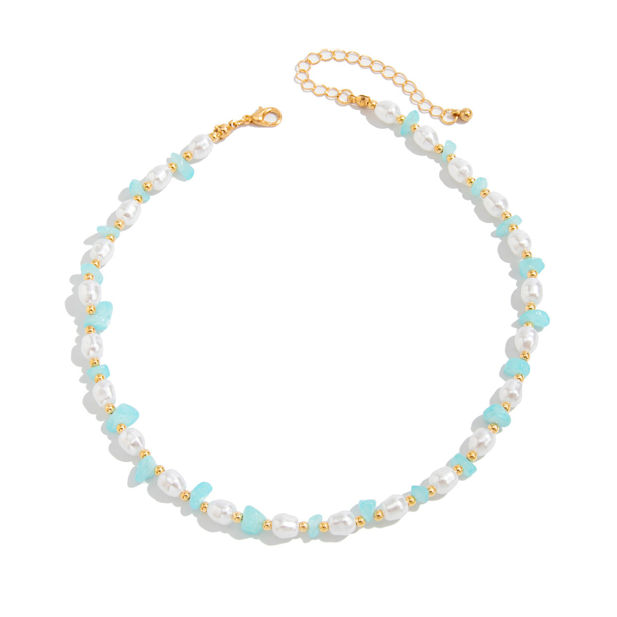Coastal Beaded Pearl-Style Necklace