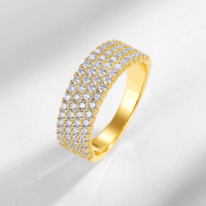 Planderful Classic Moissanite Sterling Silver Ring – Style 1