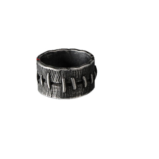 Mens Retro Stainless Steel Ring Spliced Design Vintage