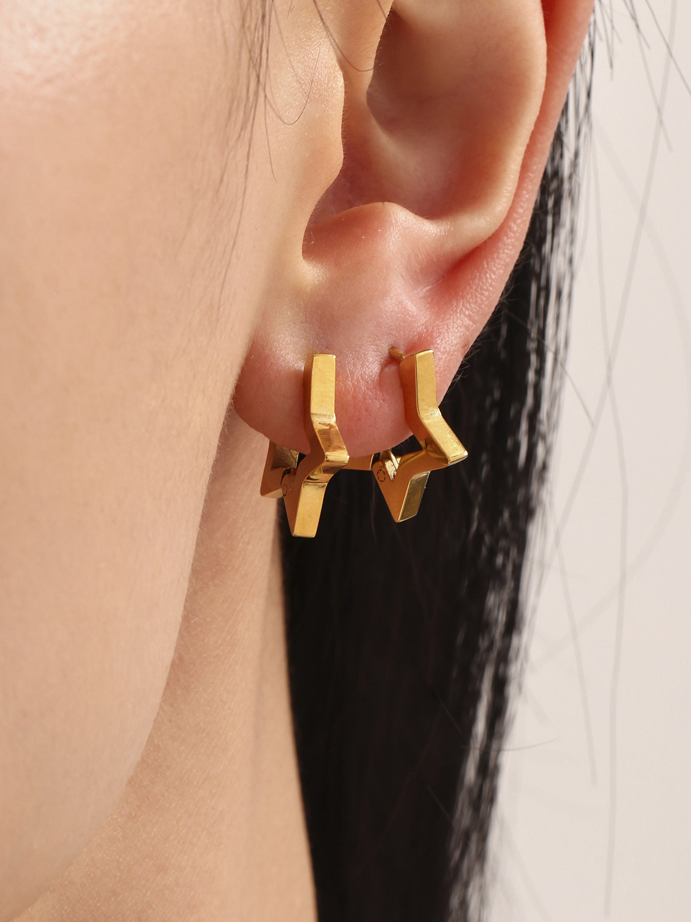 Planderful Pentagonal Stainless Steel Earrings For Women