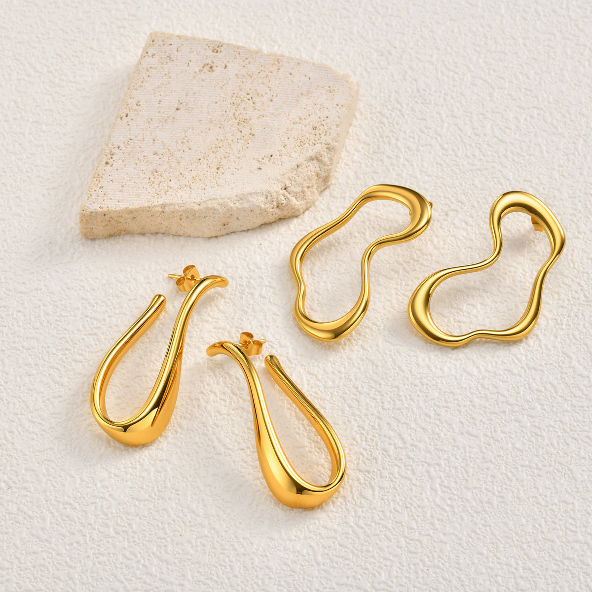 Modern Stainless Steel Earrings — Multiple Styles