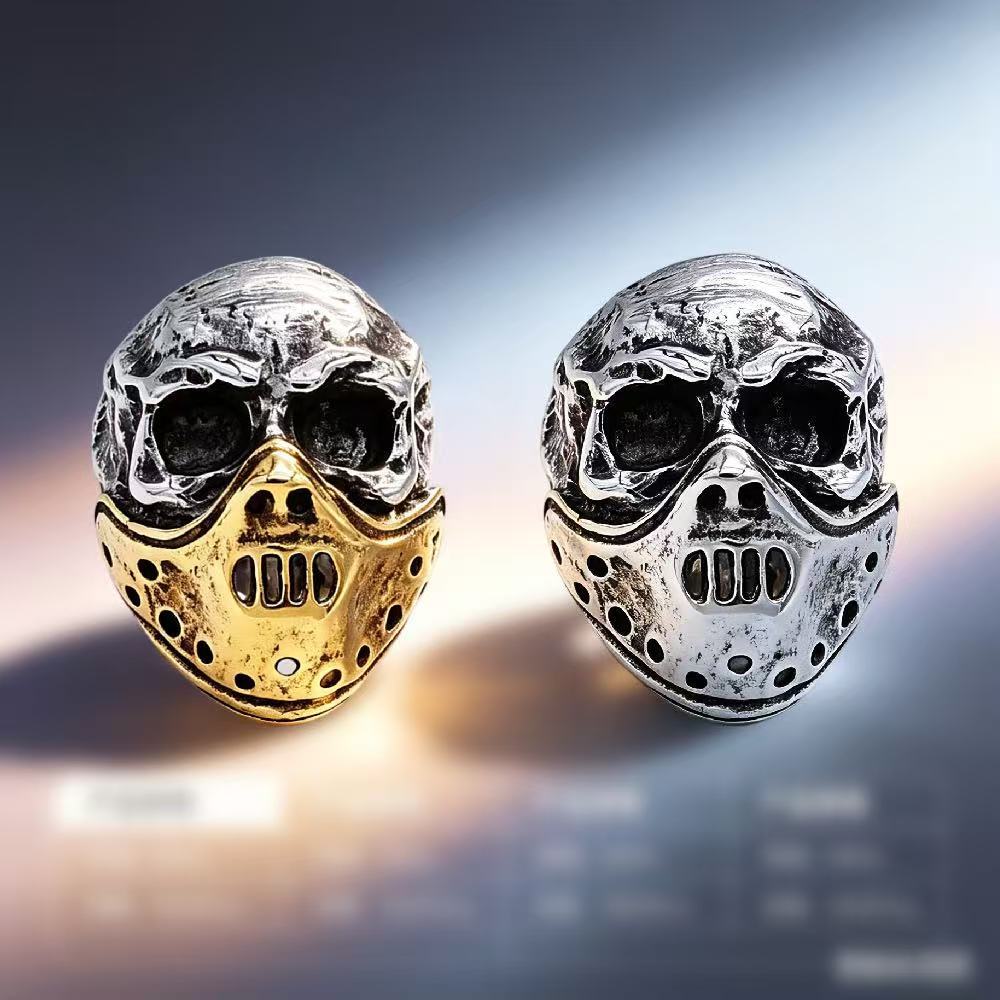 Gas Mask Skull Titanium Steel Ring