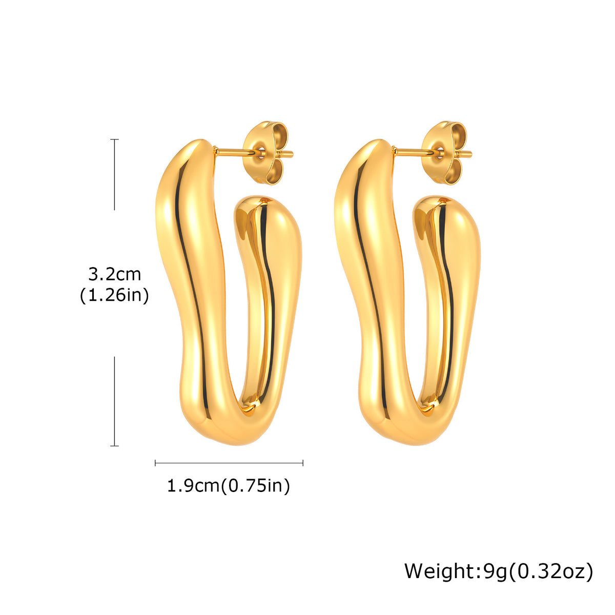 Modern Stainless Steel Earrings — Multiple Styles