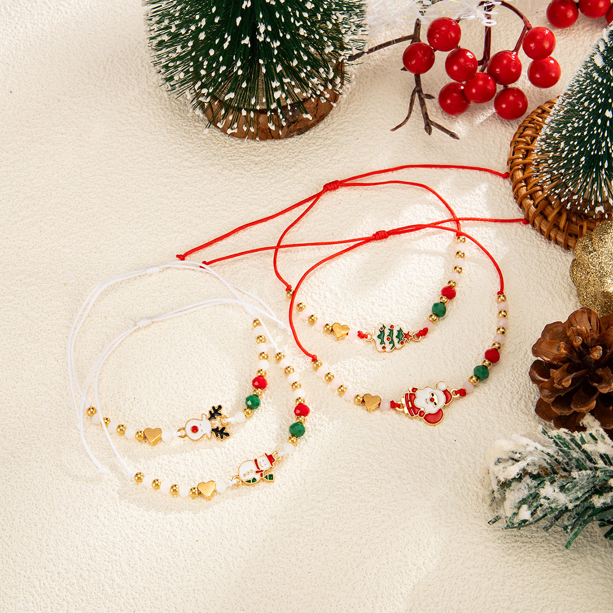 Planderful Beaded Elk Bracelet Adjustable Festive Statement Jewelry For Women Christmas Gift Vienna Verve