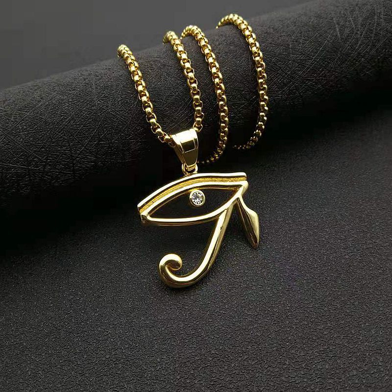 Steel Necklace – Vintage Egyptian Amulet