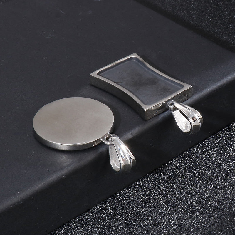 Retro OM Skull Titanium Steel Pendant Necklace for Men