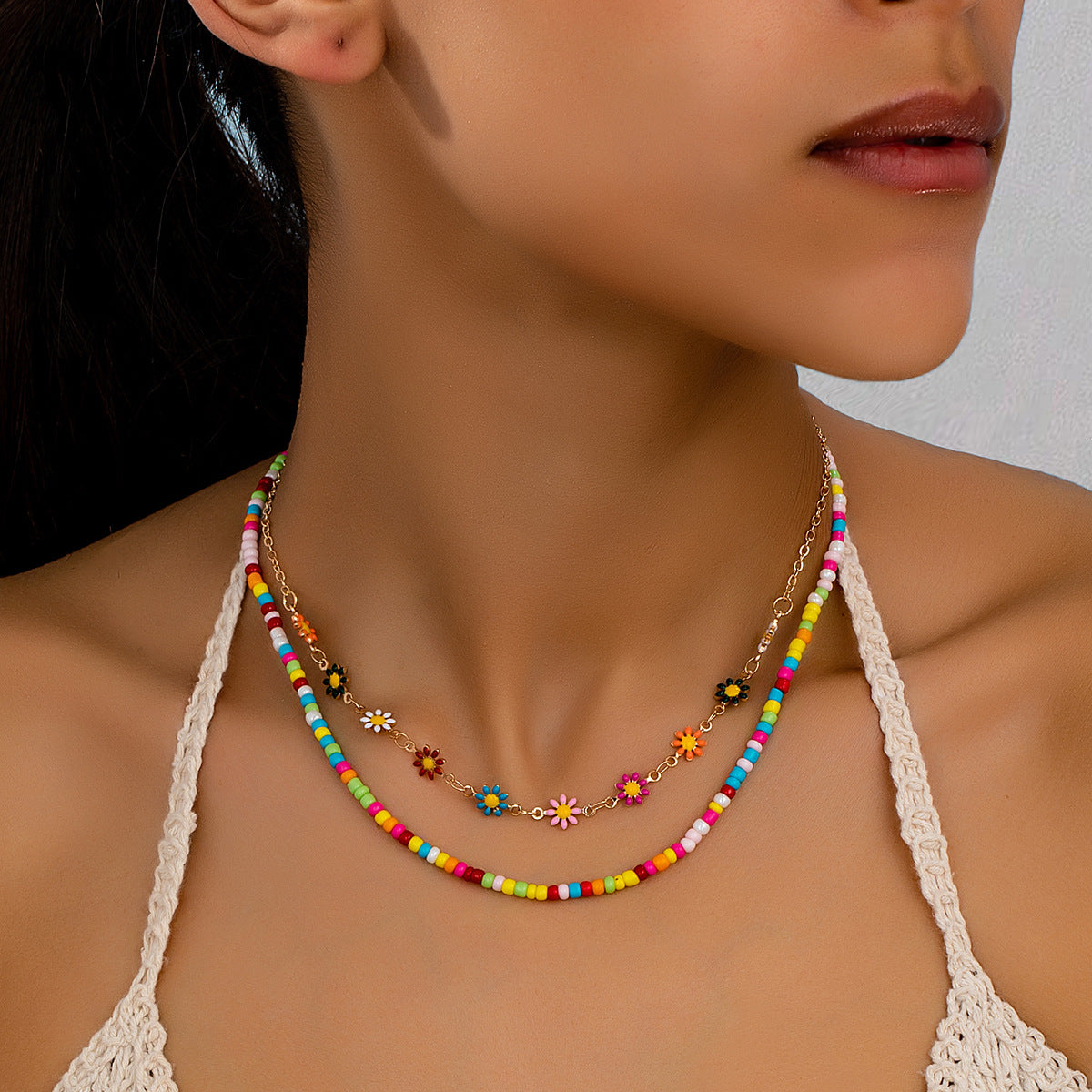 Planderful Vienna Verve Necklace Set – Bohemian Vacation Style with Colorful Beads