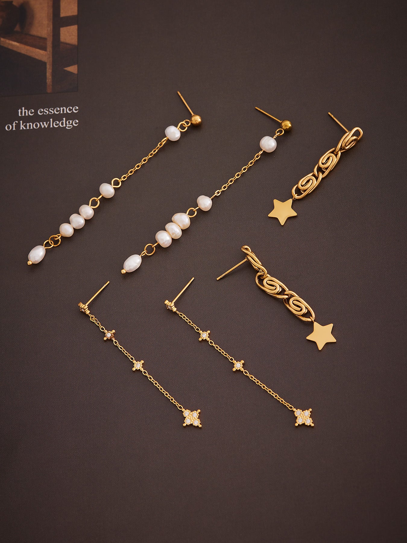 Planderful Long Fringed Earrings Star Pendant For Everyday