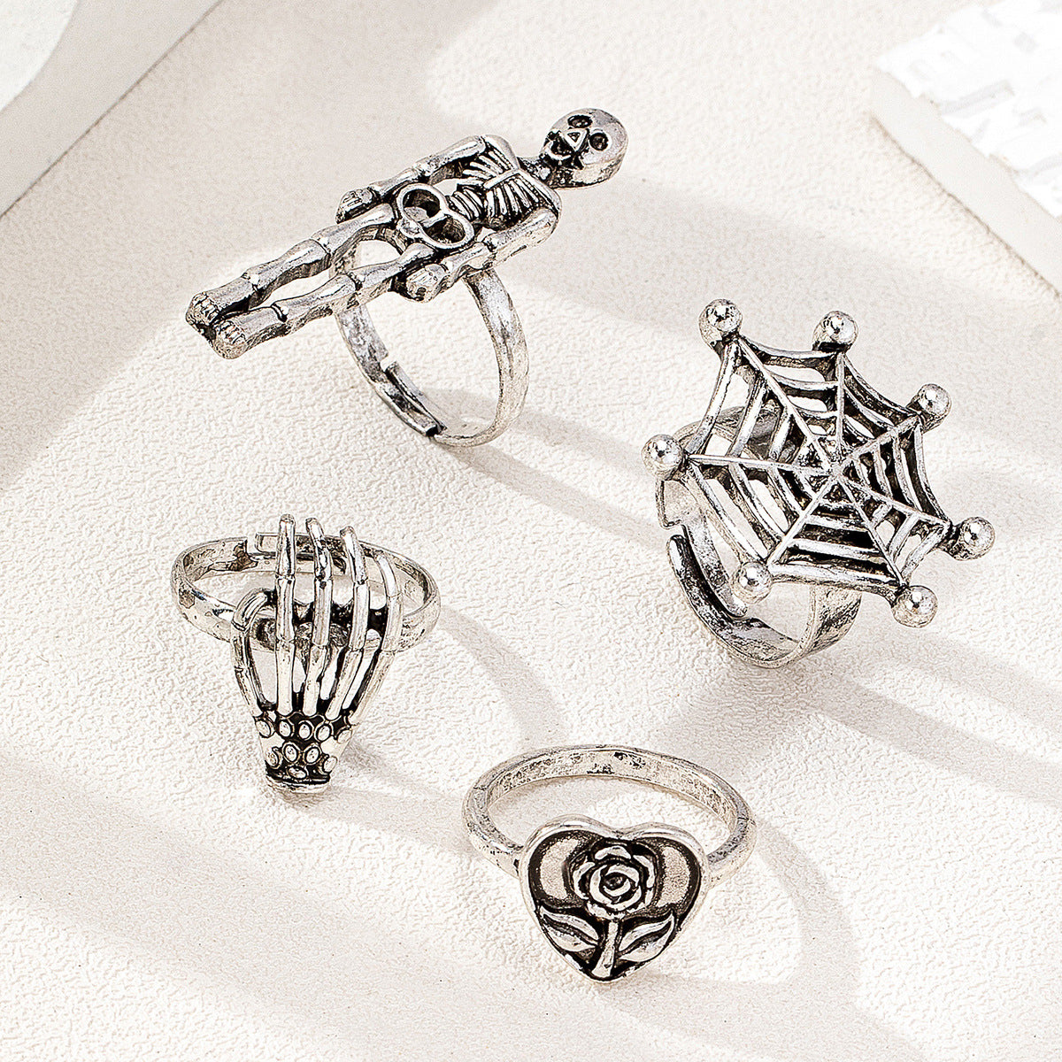 Retro Personalized Dark Drum Tower Rings for Women Planderful