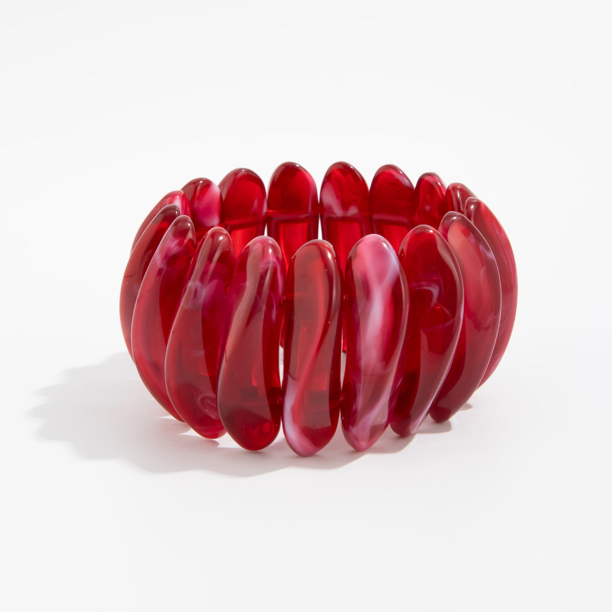 Planderful Vienna Verve Geometric Statement Bracelet For Women Bold Elastic Metal Jewelry