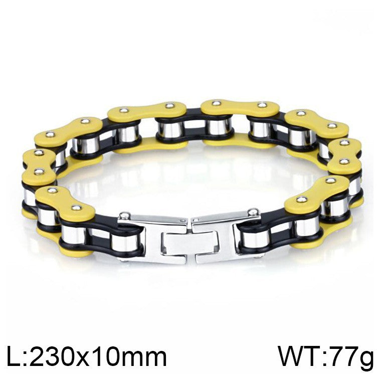 Stylish Stainless Steel Bicycle Chain Bracelet for Men - Hip and Trendy Men's Jewelry