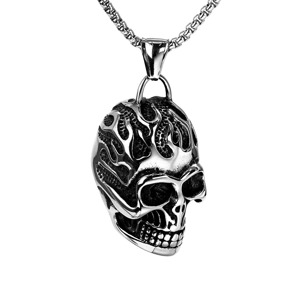 Hip-Hop European and American Skull Pendant Necklace Jewelry