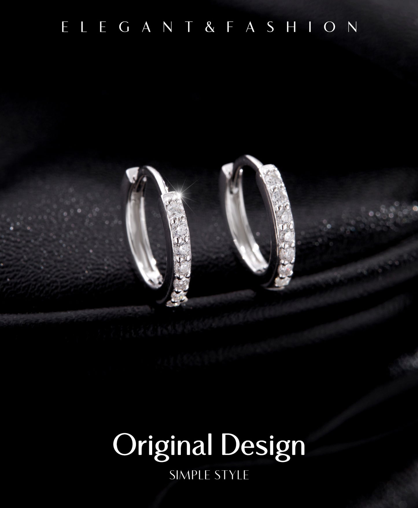 Planderful Moissanite Sparkling Earrings – High-End Sterling Silver with D Color Moissanite