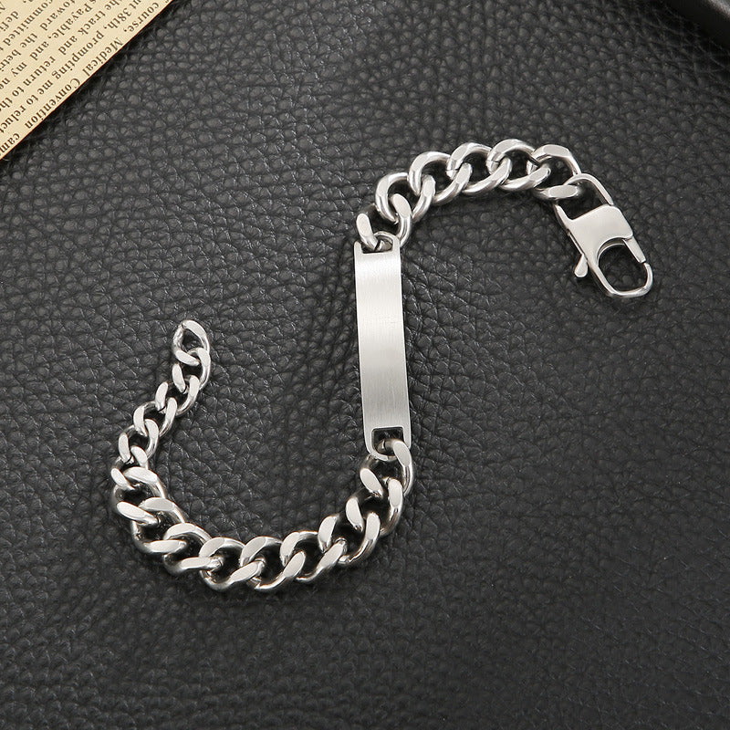 Planderful Adjustable Men Titanium Steel Cuban Bracelet
