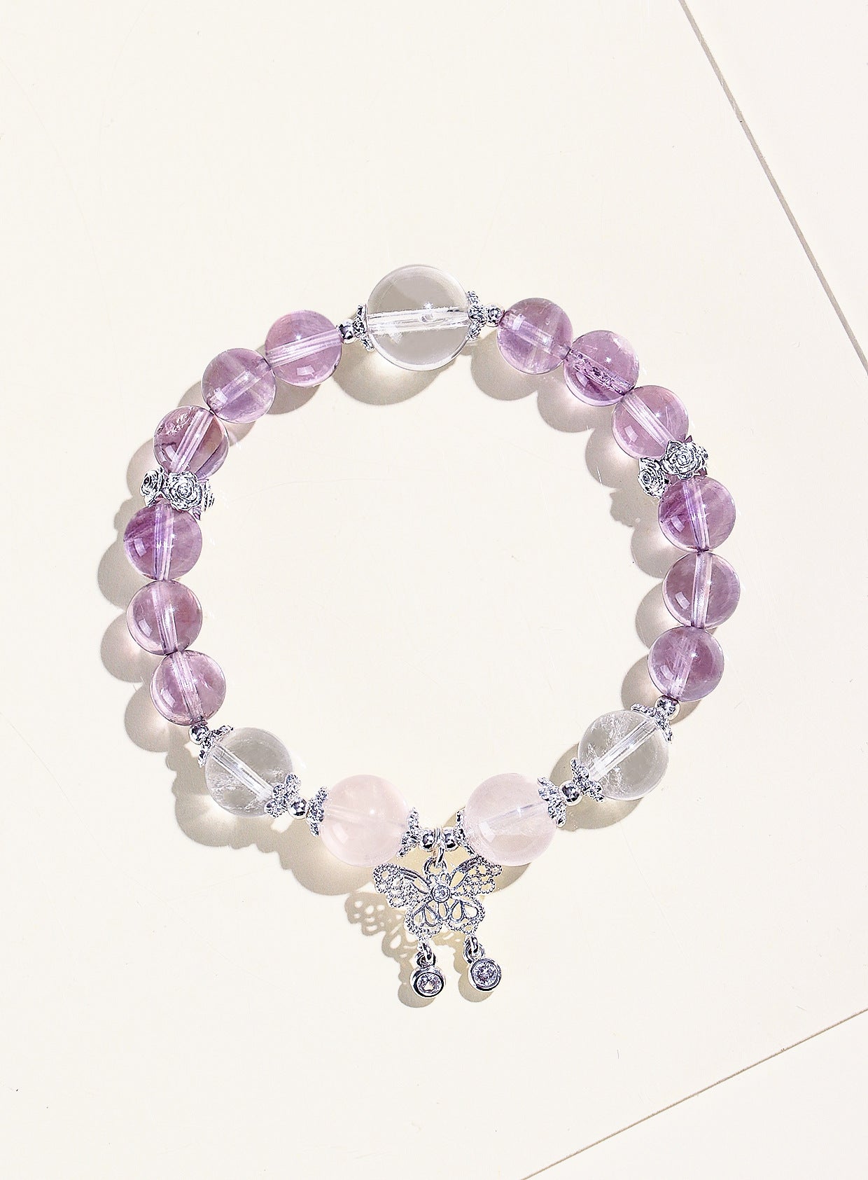 Planderful Fortune's Favor Amethyst Butterfly Bracelet – Exquisite Natural Gemstone Design