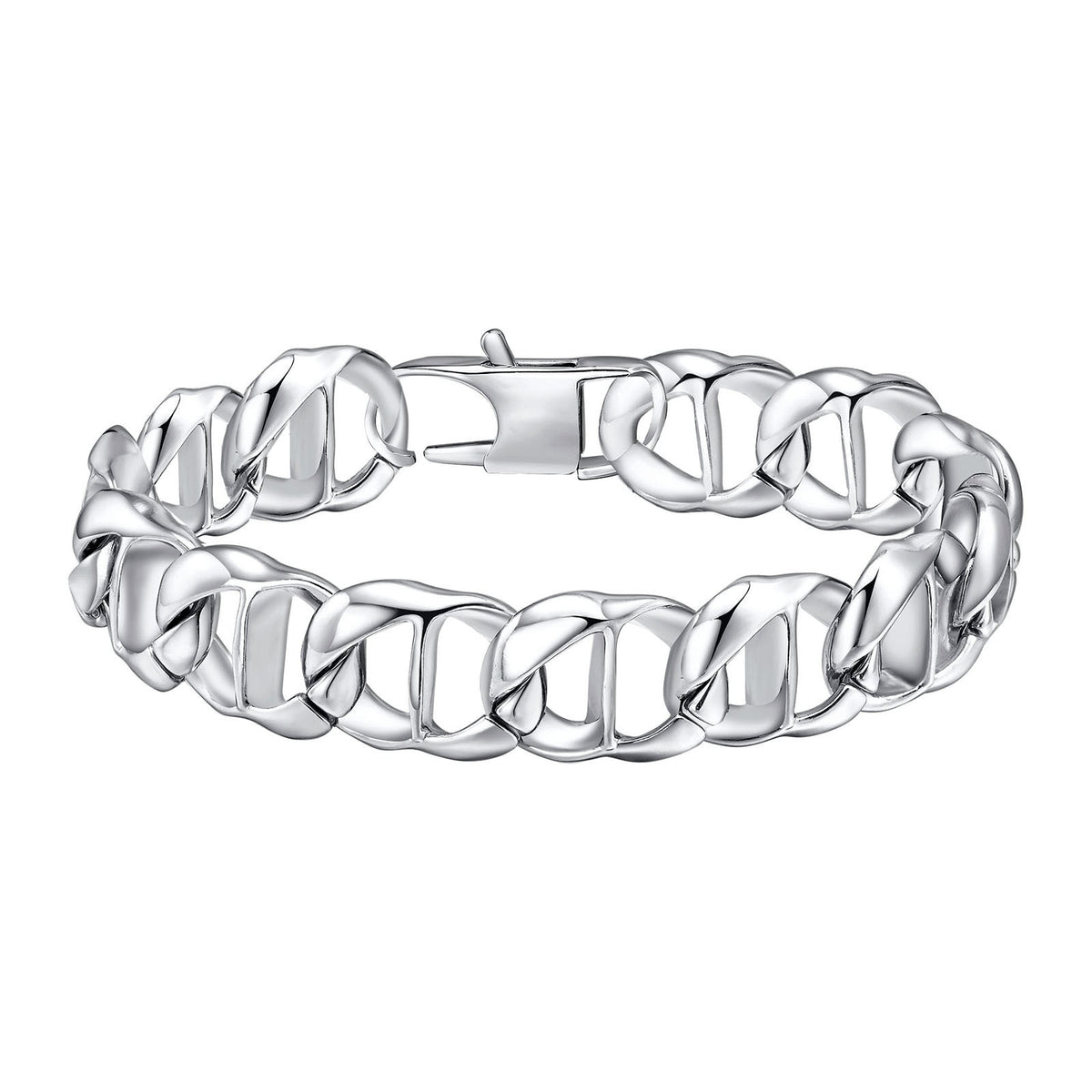 Polished Chain Stainless Steel Bracelet for Men