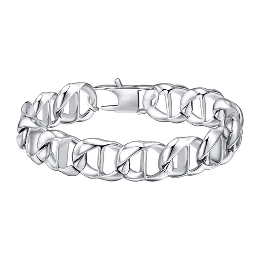 Polished Chain Stainless Steel Bracelet for Men