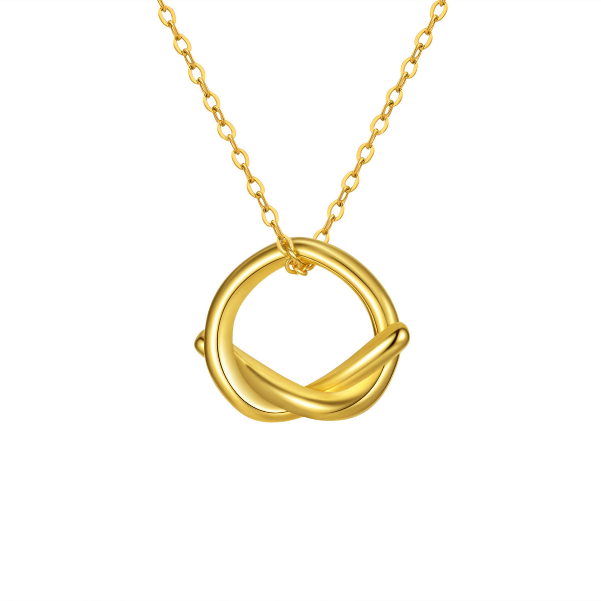 Geometric Braided Minimalist Copper Pendant