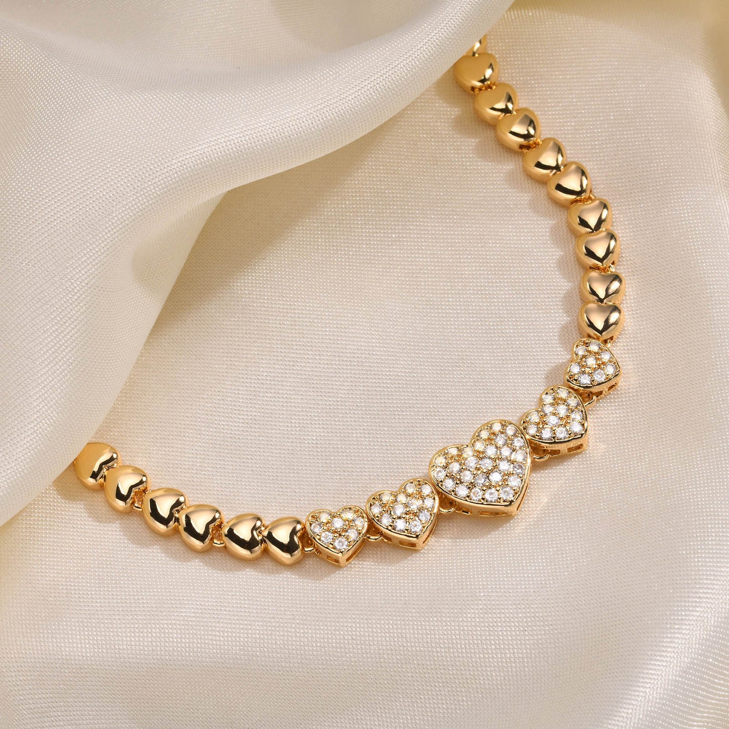 Copper Bracelet Square Heart Four-Leaf Clover Jewelry Wholesale