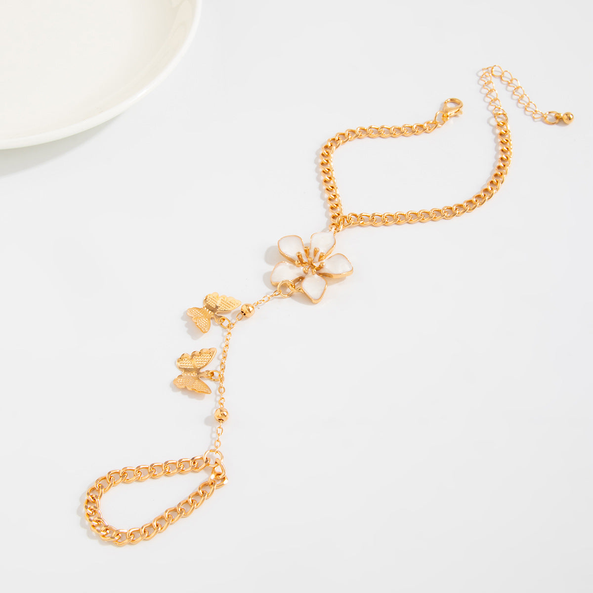 Planderful Butterfly Pendant Bracelet For Women Elegant Flower Motif Vienna Verve Collection Everyday Statement Jewelry