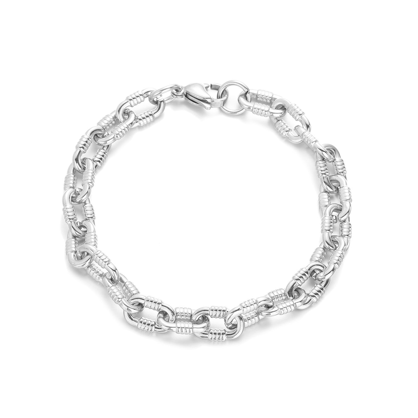 Planderful Jewelry Cuban Link Necklace Steel Modern Hip Hop Inspired Unisex Style