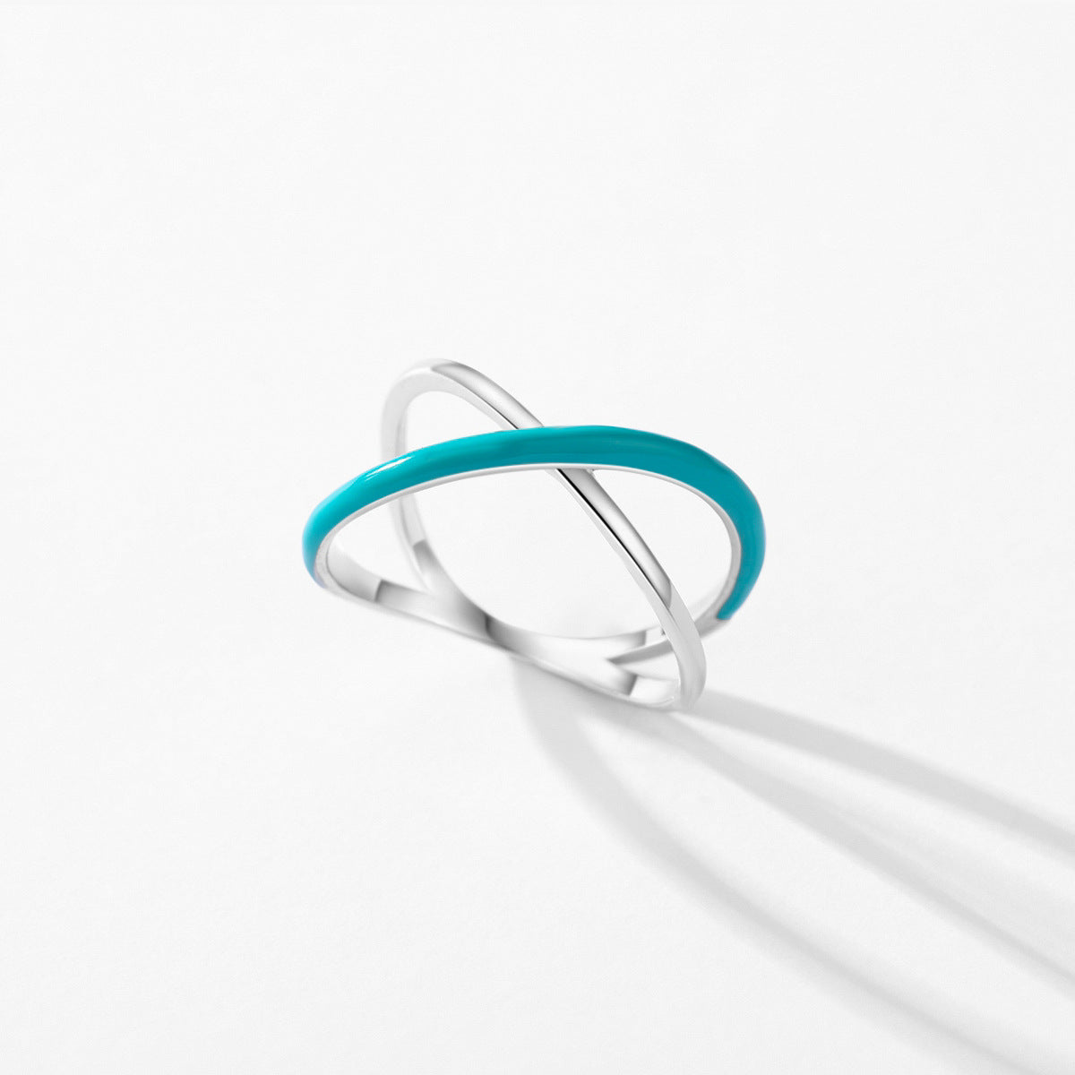 Sterling Silver Geometric Line Drop Ring - Everyday Genie Collection