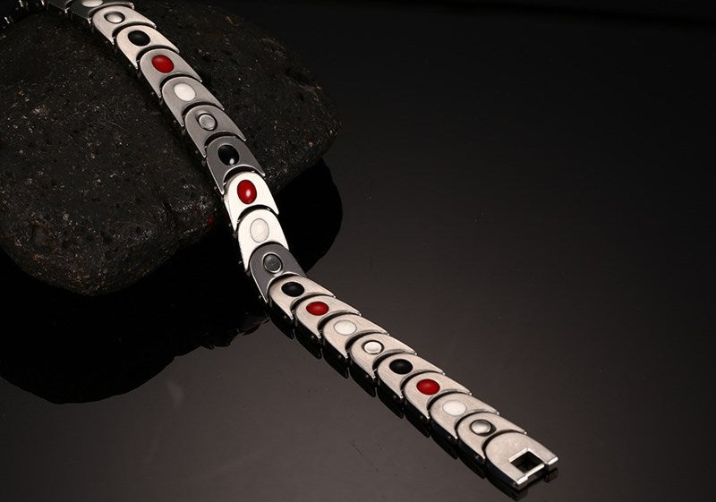 Cross-Border Jewelry Titanium Steel Gold Magnet Bracelet