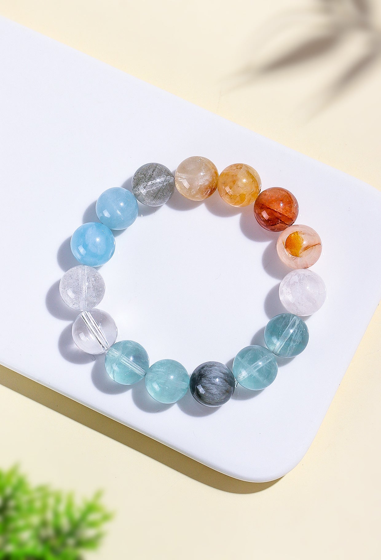 Planderful Fortune's Favor Bracelet – Fresh and Sweet Sea Blue Powder Crystal