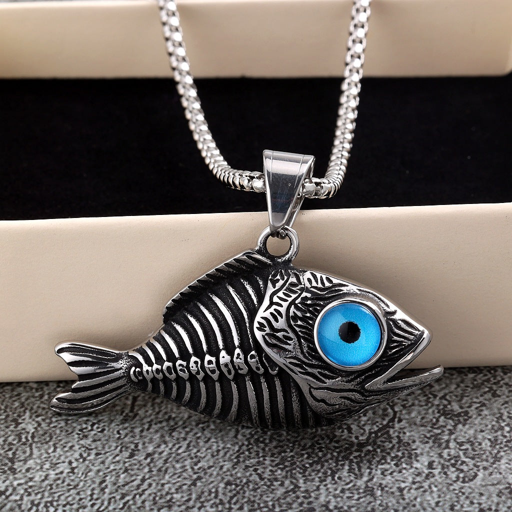 Vintage Stainless Steel Pendant Necklace