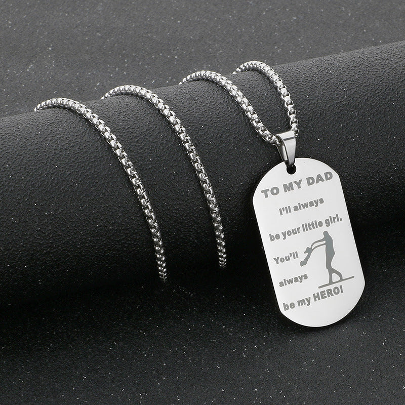 Stainless Steel Men Pendant Fathers Day Durable Planderful