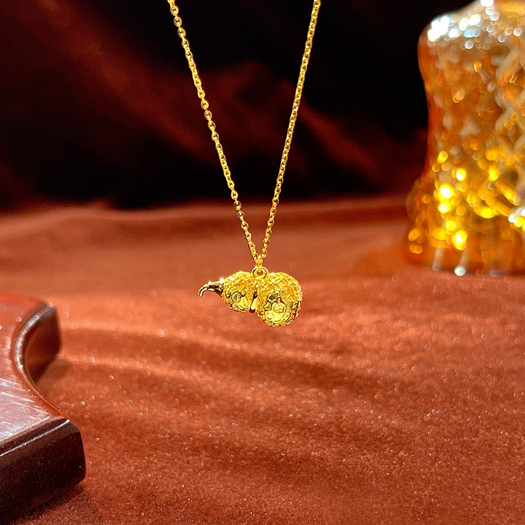 New Fashion S925 Sterling Silver Gourd Fulu Necklace Trendy