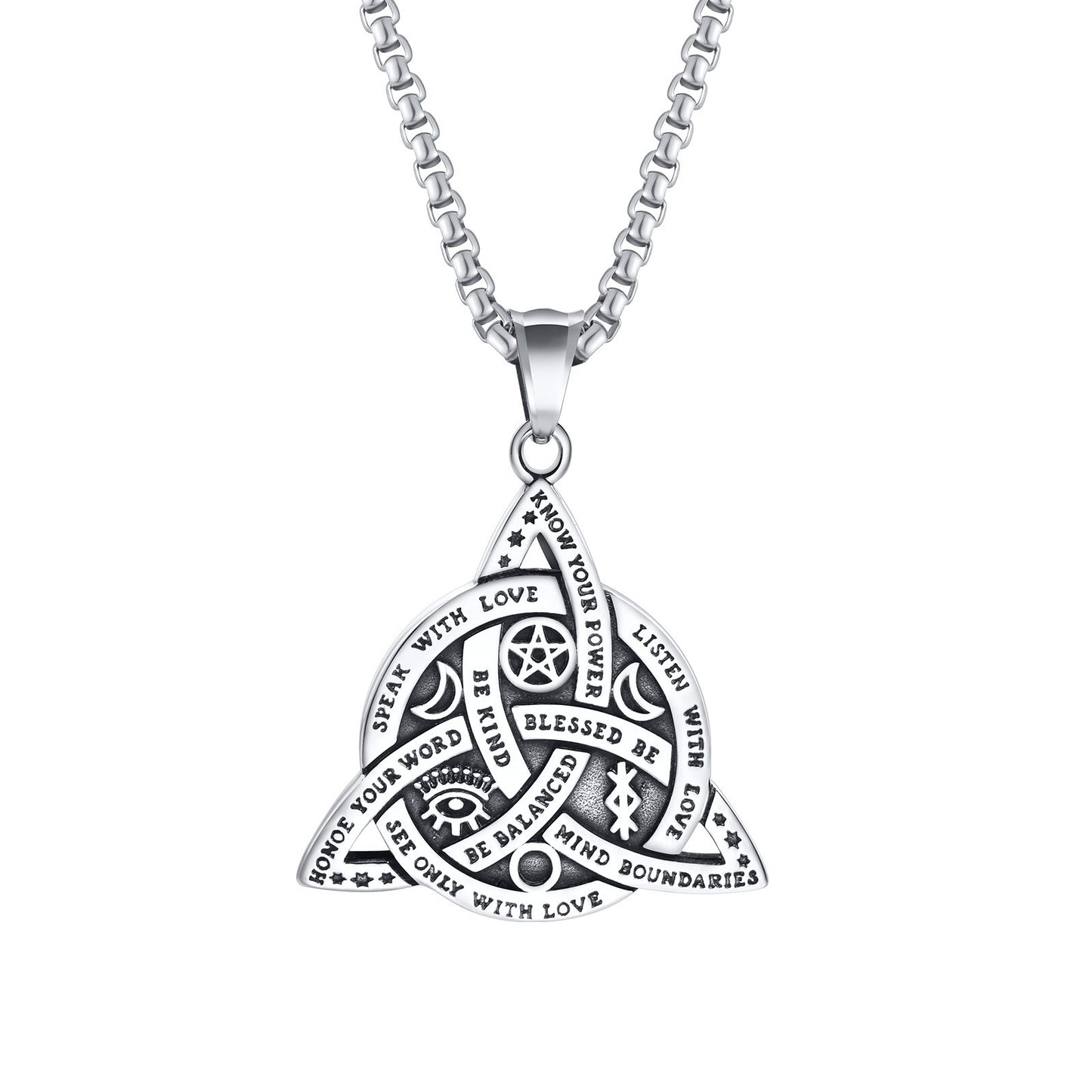 New Men's Stainless Steel Celtic Knot Pendant Jewelry