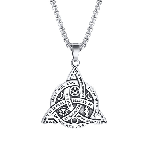 New Men's Stainless Steel Celtic Knot Pendant Jewelry