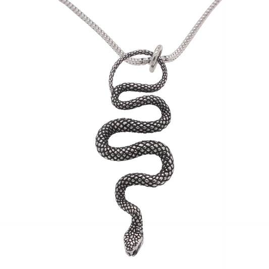 Planderful Jewelry Titanium Snake Pendant for Men
