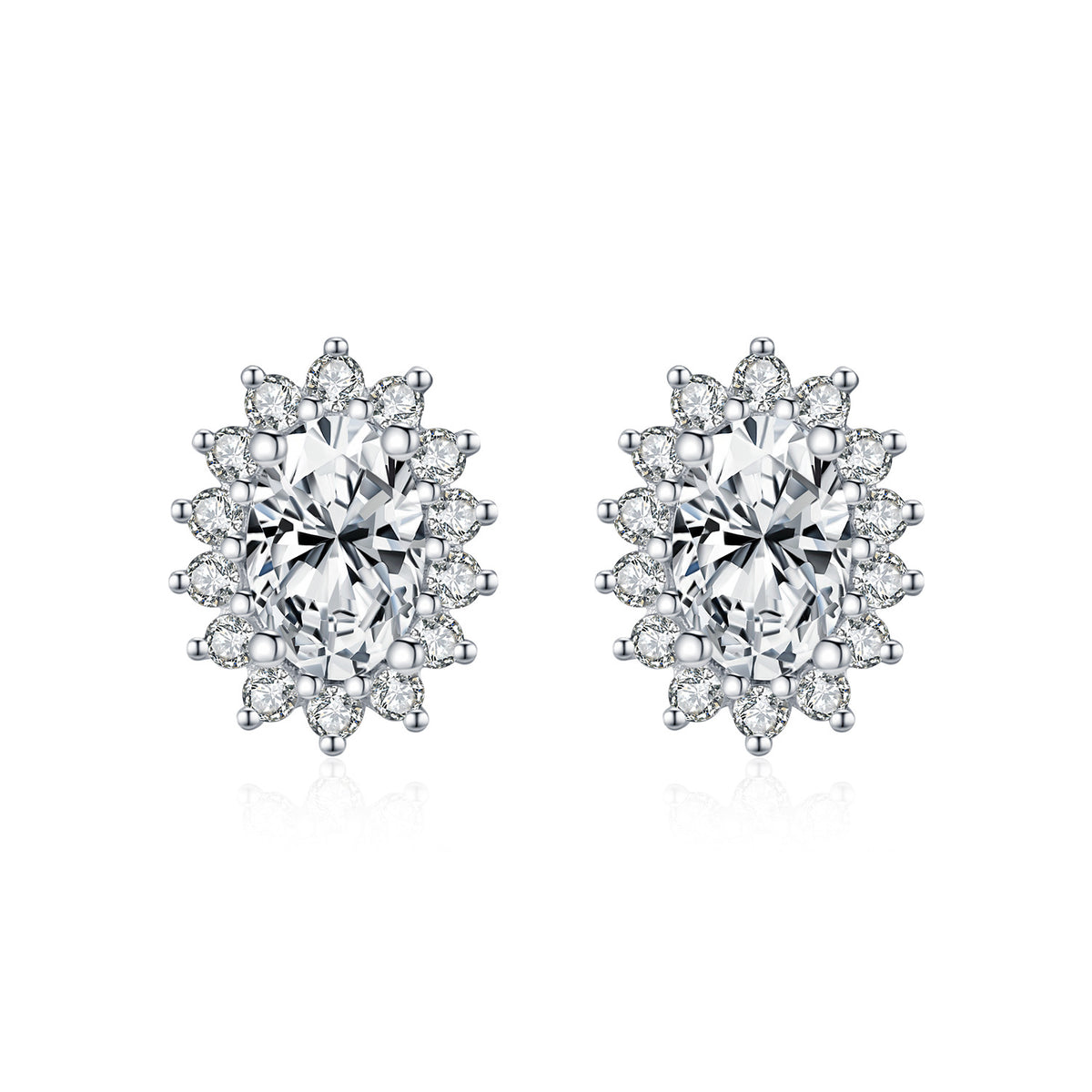 925 Sterling Silver VVS1 Moissanite Stud Earrings