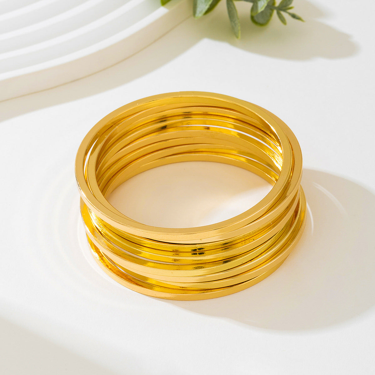 Planderful Vienna Verve Bracelets Set – Stylish Metal Geometric Design