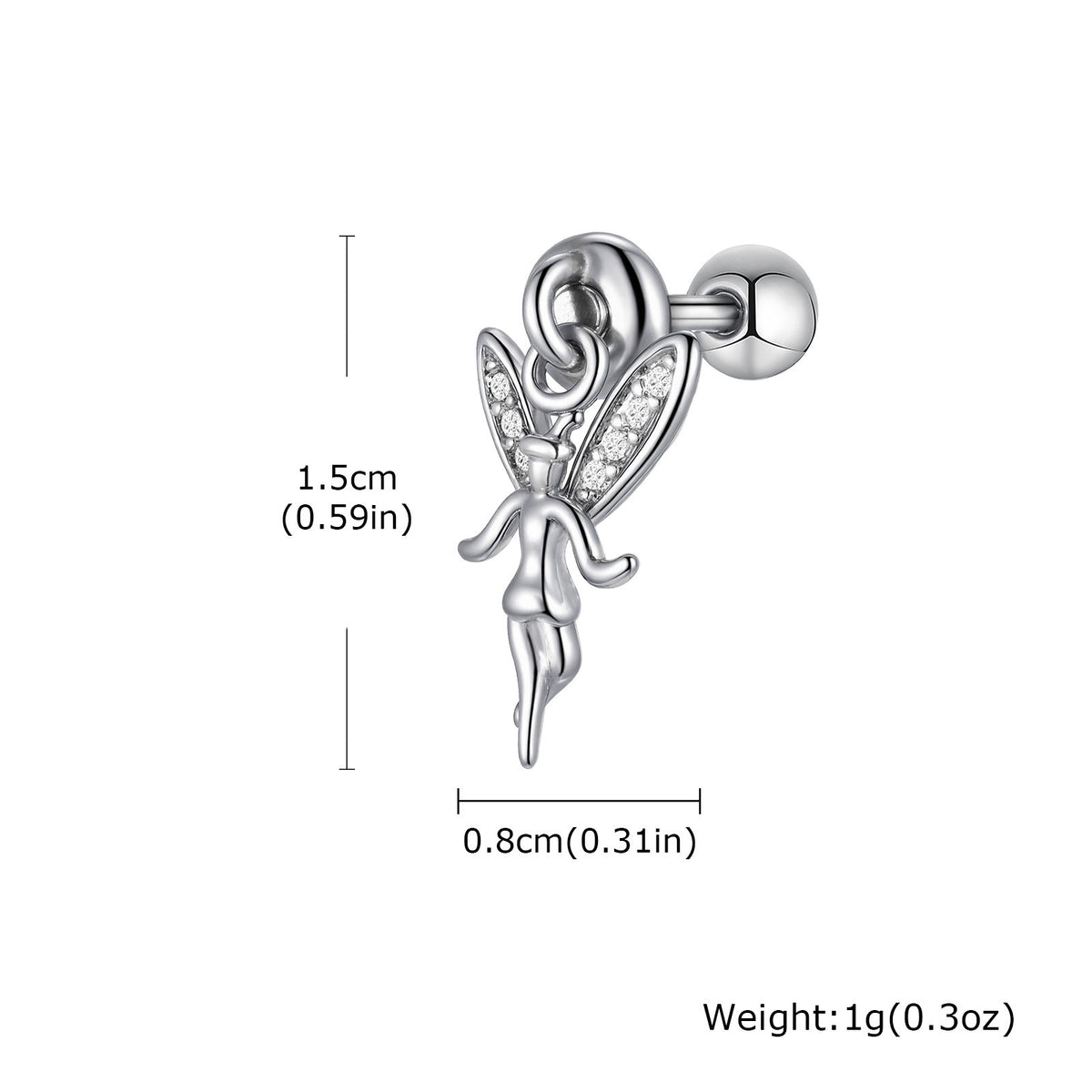 Stainless Steel Single Earring