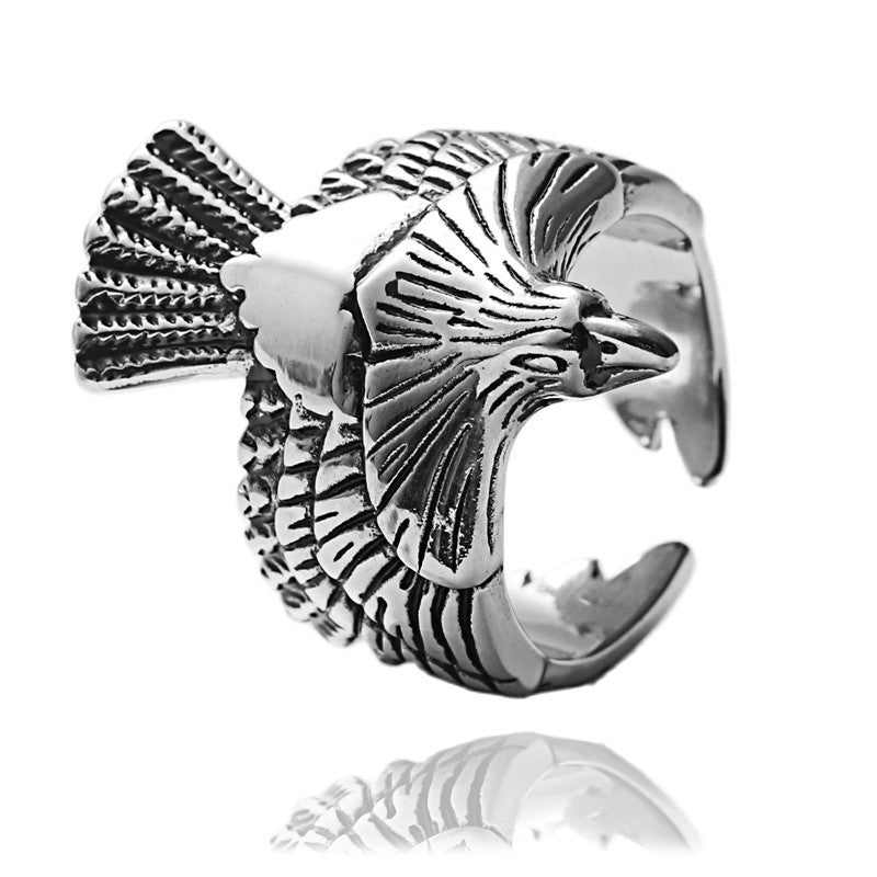 Titanium Steel Retro Eagle Ring for Men - Trendy American and European Jewelry Accessories