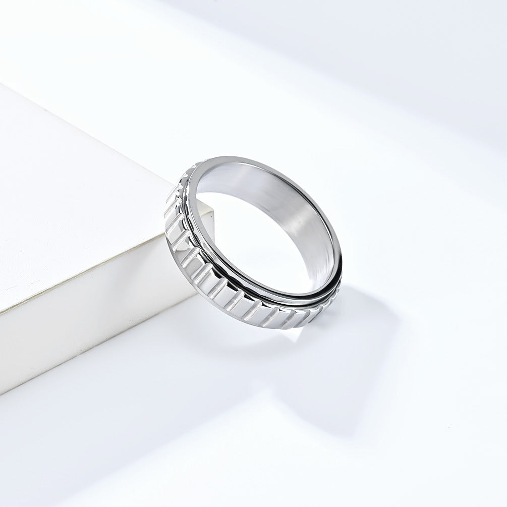 Rotatable Stainless Steel Ring By Planderful Collection Everyday Genie For Unisex Style And Protective Statement