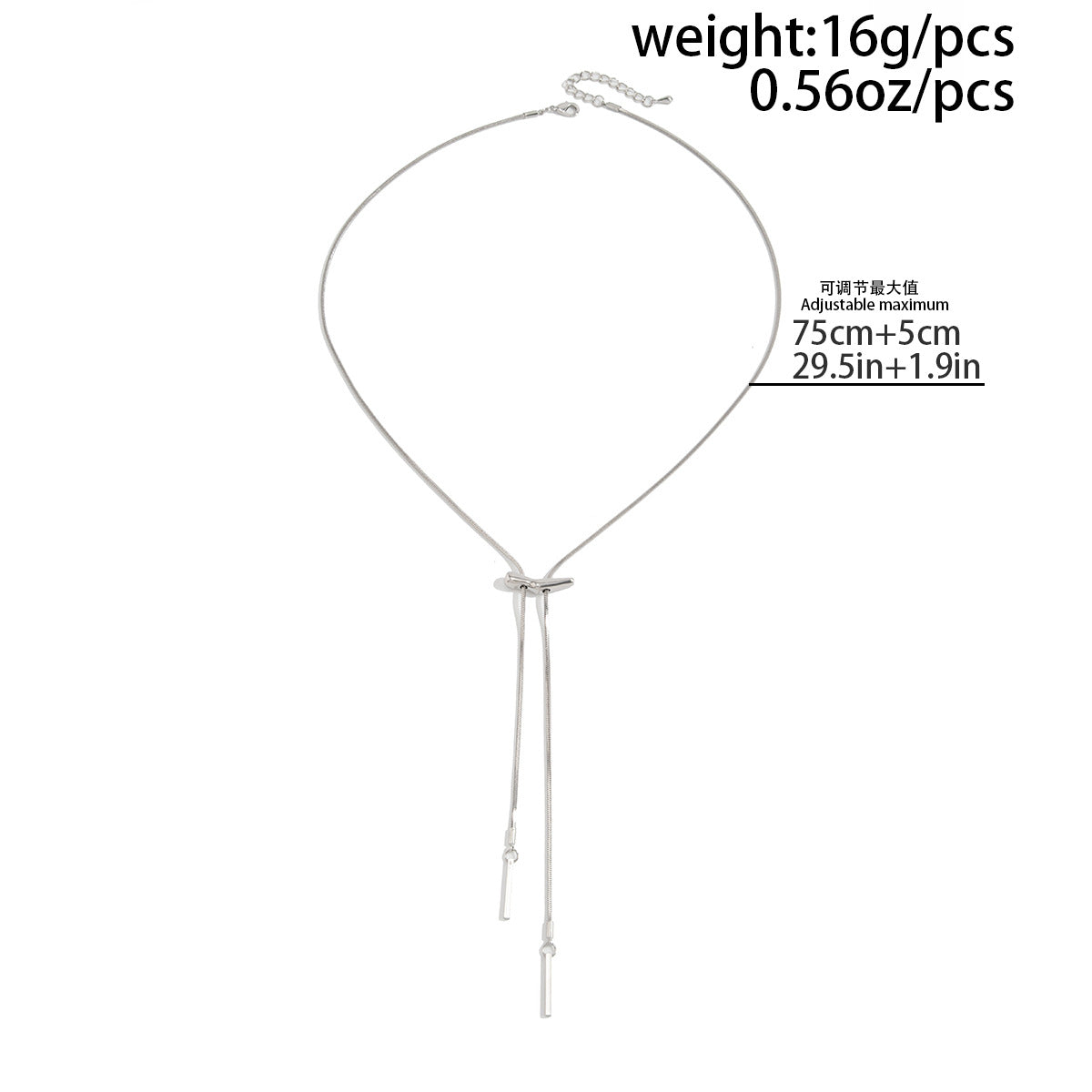 Adjustable V-Shaped Stainless Steel Necklace