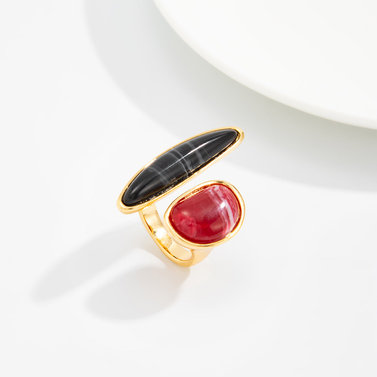 Planderful Vienna Verve Geometric Opening Ring For Women Bold Statement Jewelry Chic
