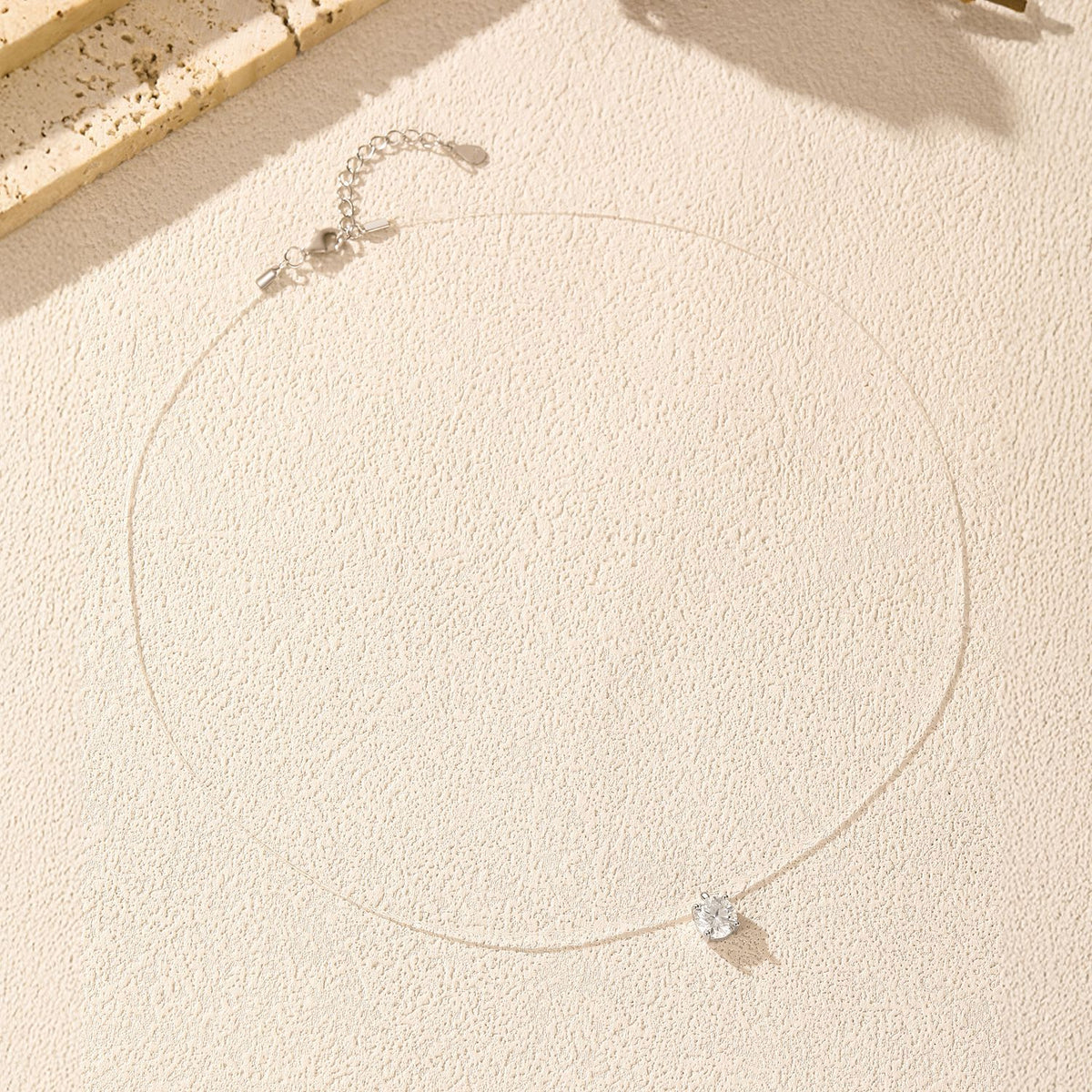 925 Sterling Silver 1 ct Moissanite Floating Necklace